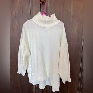 Crown & Ivy Cream Cowl Neck Sweater